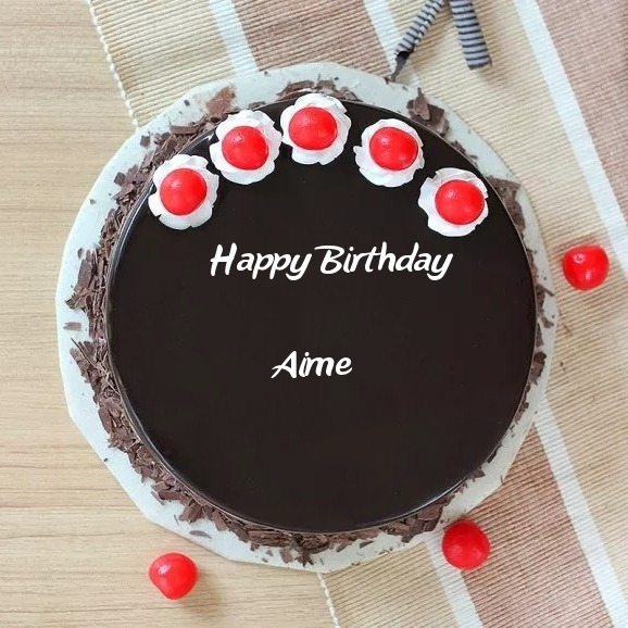 write name on Enthralling Black Forest Delight Birthday Cake