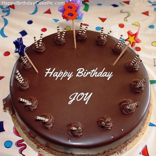 8th Chocolate Happy Birthday Cake For JOY