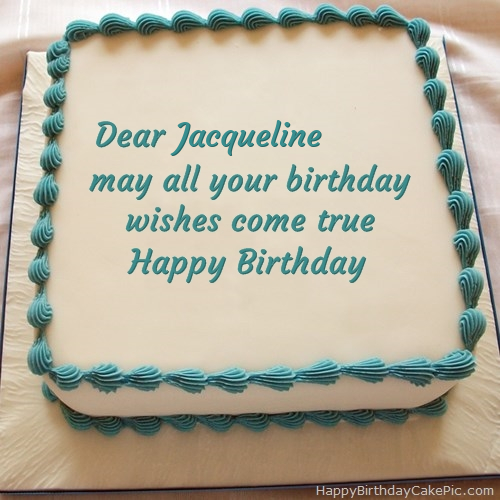 Happy Birthday Cake For Jacqueline