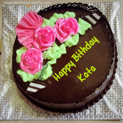 Chocolate Birthday Cake Kata Write Gambar Happy