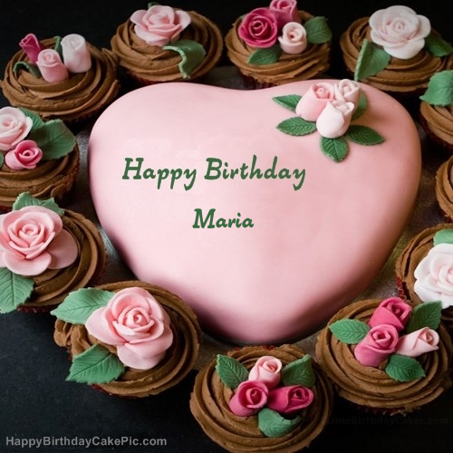 Pink Birthday Cake For Maria