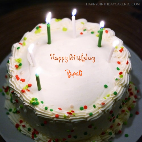 Birthday Cake With Candles For Rupali