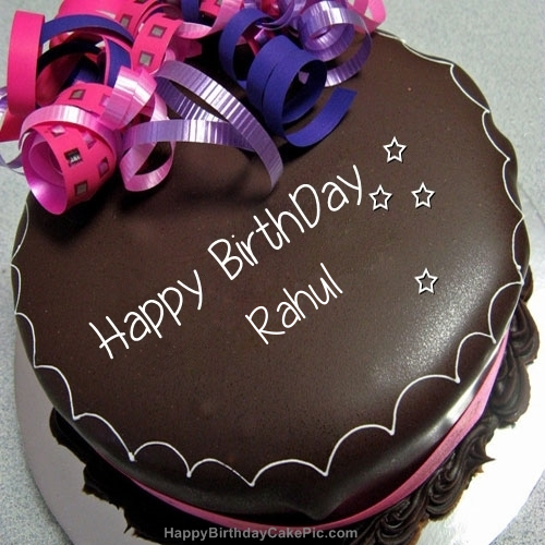 Happy Birthday Chocolate Cake For Rahul