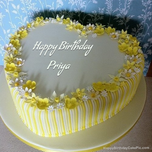 Vanilla Birthday Cake For Priya