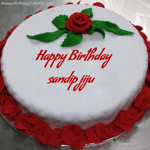 Red Rose Birthday Cake For Sandip Jiju