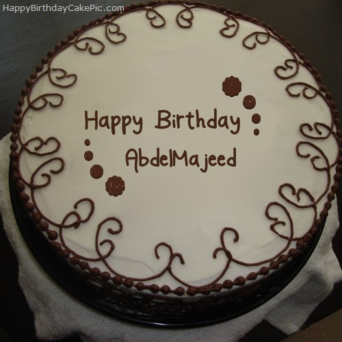 write name on Border Chocolate Cake