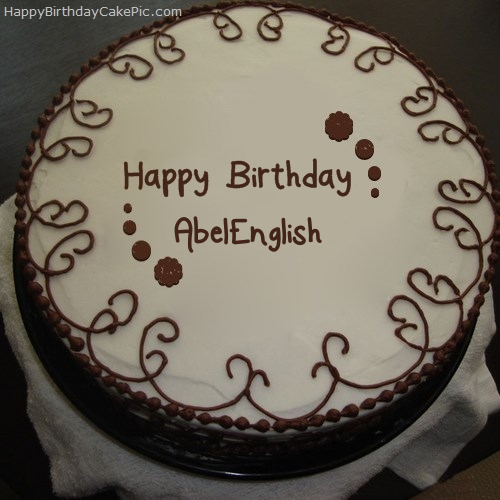 write name on Border Chocolate Cake