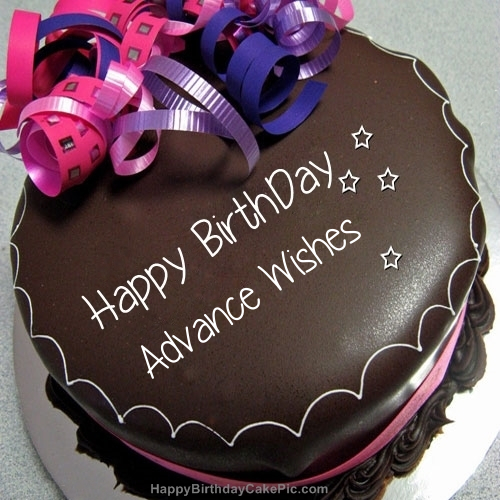 Advance Happy Birthday Cake With Name And Photo