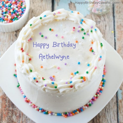 write name on Sprinkle Birthday Cake