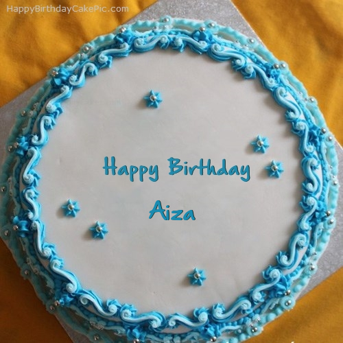 write name on Blue Floral Birthday Cake