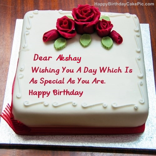 Happy Birthday Akshay Cakes Cards Wishes