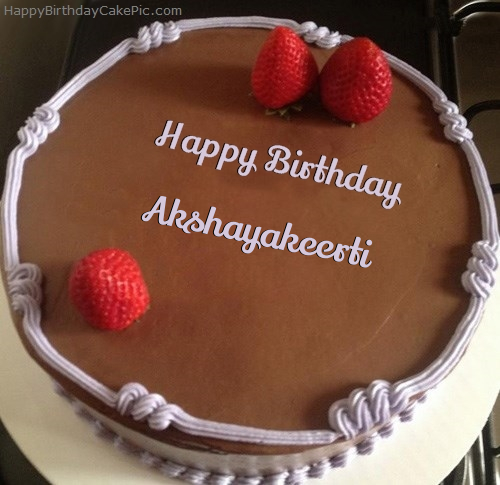 write name on Chocolate Strawberry Birthday Cake