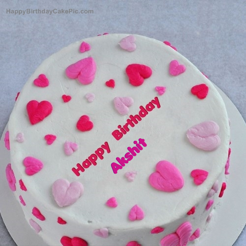 write name on Little Hearts Birthday Cake