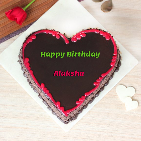 ️ Love Heart Birthday Cake For Alaksha