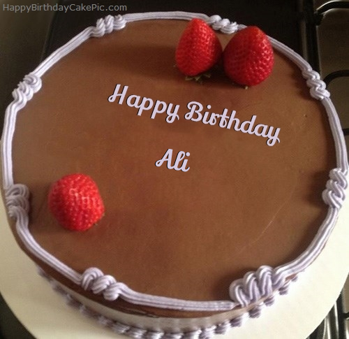 write name on Chocolate Strawberry Birthday Cake