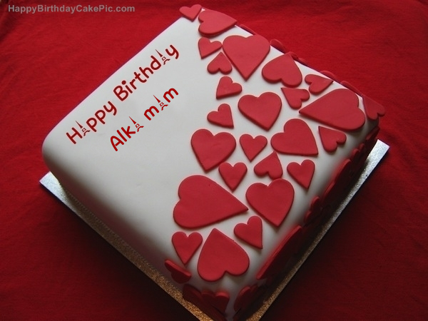 ❤️ Roses Happy Birthday Cake For Alka Di