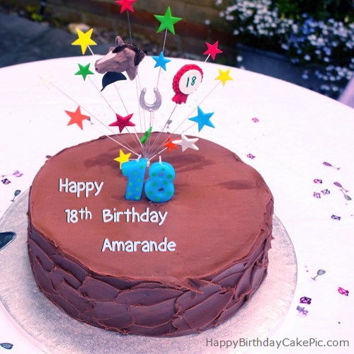 write name on 18th Chocolate Birthday Cake