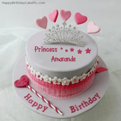 write name on Princess Birthday Cake