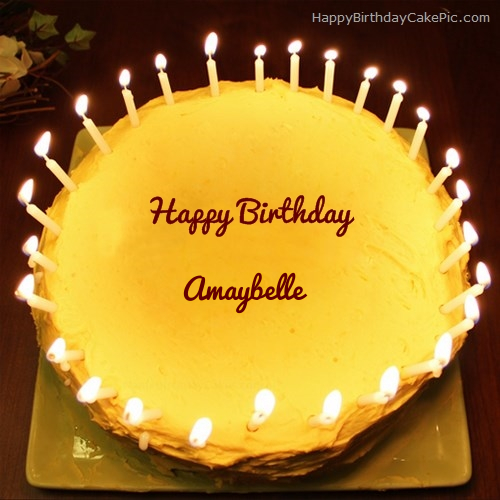 write name on Candles Birthday Cake