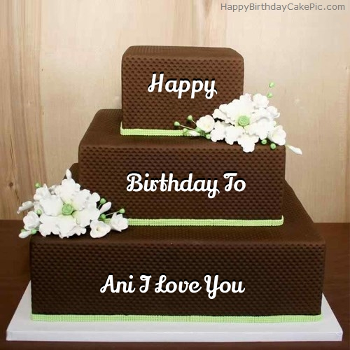 Chocolate Shaped Birthday Cake For Ani I Love You