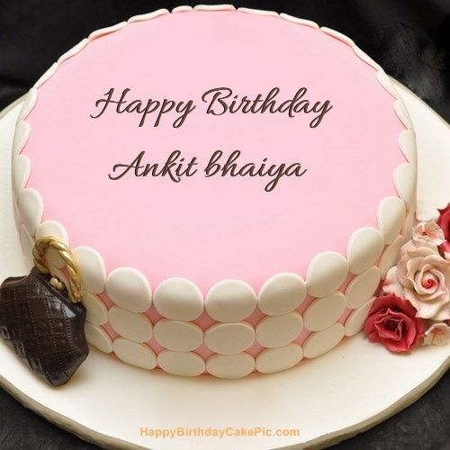 Pink Birthday Cake For Ankit Bhaiya