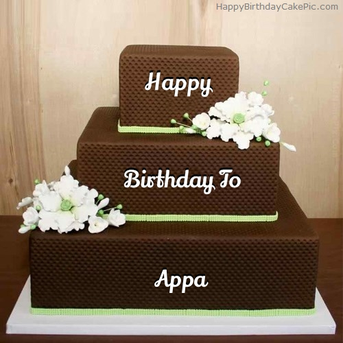 Chocolate Shaped Birthday Cake For Appa