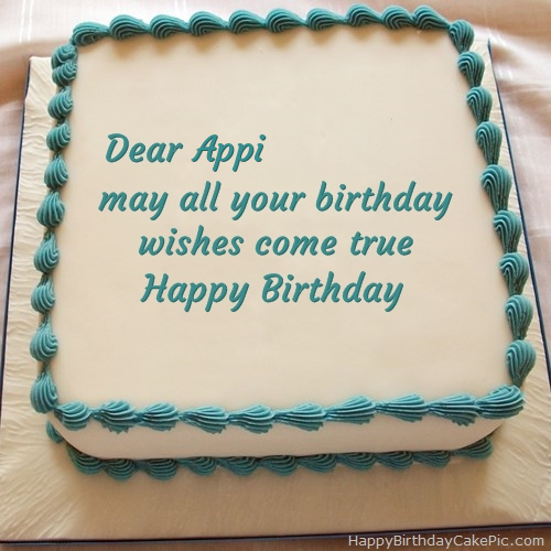 Happy Birthday Cake For Appi