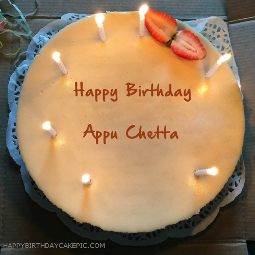 Candles Birthday Cake For Appu Chetta