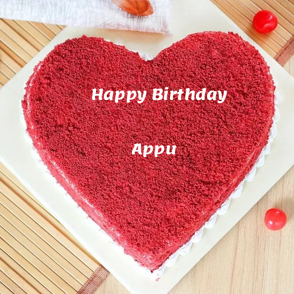 Benevolent Red Velvet Birthday Cake For Appu