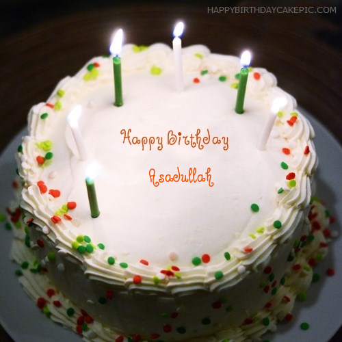 write name on Birthday Cake With Candles