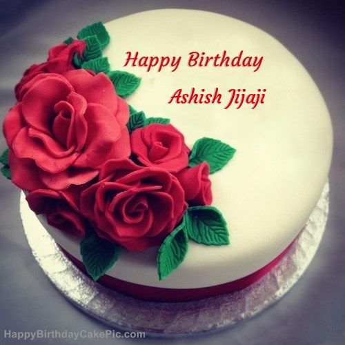 Roses Birthday Cake For Ashish Jijaji