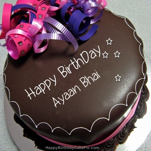 Happy Birthday Chocolate Cake For Ayaan Bhai Download happy birthday ayaan cake, wishes, and cards. happy birthday chocolate cake for
