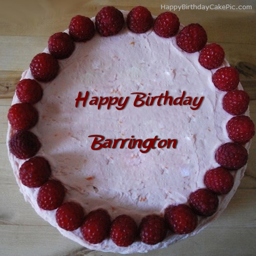 write name on Strawberry Border Birthday Cake