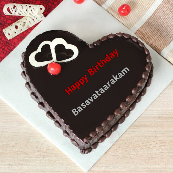 write name on Heartbeat Chocolate Birthday Cake