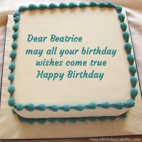 Happy Birthday Cake For Beatrice