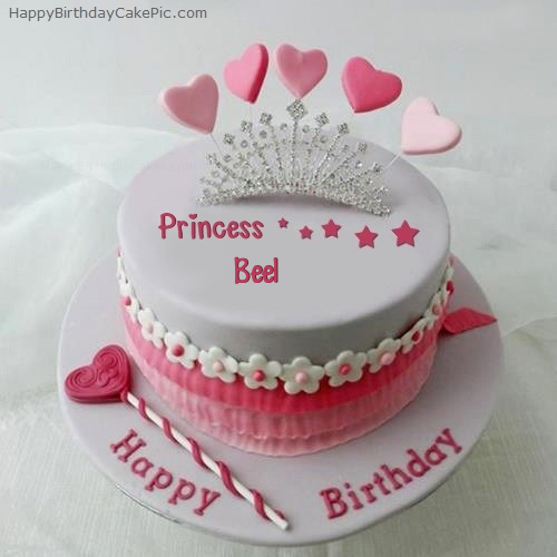 write name on Princess Birthday Cake