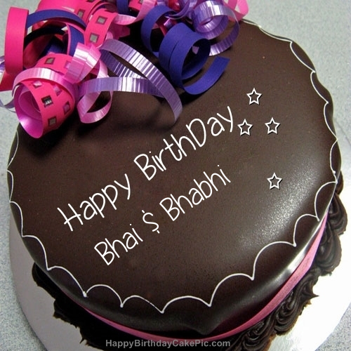 Happy Birthday Chocolate Cake For Bhai Bhabhi