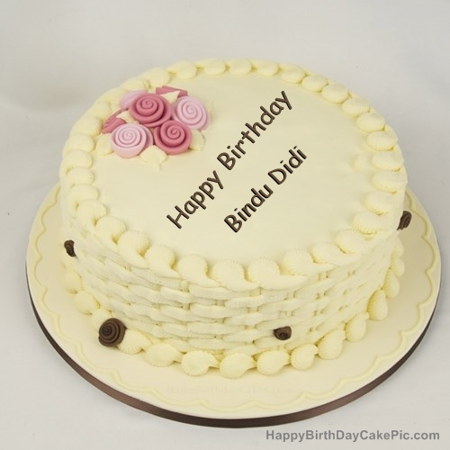 Plain Roses Birthday Cake For Lover With Name Photo - Happy Birthday Wishes  | Happy birthday cake pictures, Happy birthday cake photo, Happy birthday  cakes
