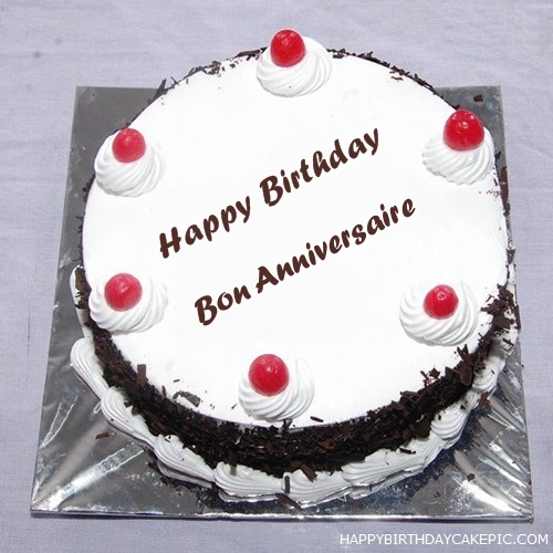 Black Forest Birthday Cake For Bon Anniversaire