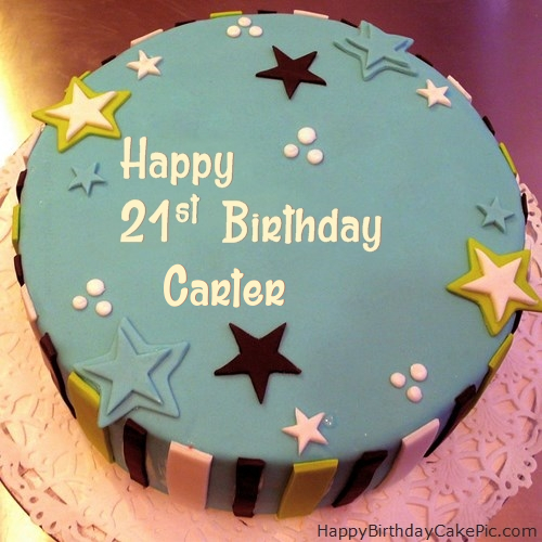 Elegant 21st Birthday Cake For Carter