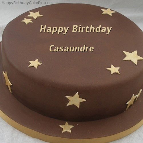 write name on Chocolate Stars Birthday Cake