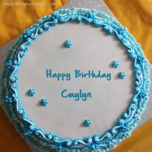 write name on Blue Floral Birthday Cake