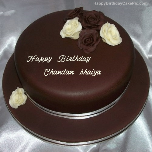 Rose Chocolate Birthday Cake For Chandan Bhaiya