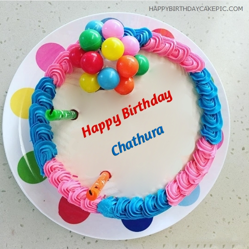 Colorful Happy Birthday Cake For Chathura