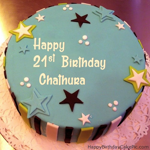 Elegant 21st Birthday Cake For Chathura