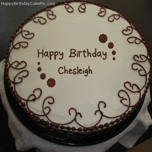 write name on Border Chocolate Cake