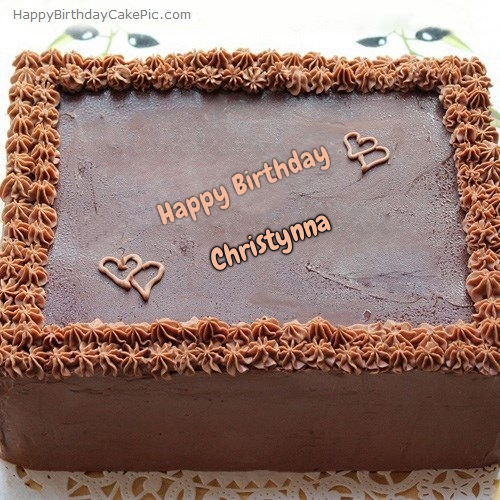 write name on Square Chocolate Cake