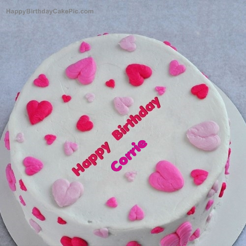 write name on Little Hearts Birthday Cake