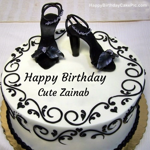 Fashion Happy Birthday Cake For Cute Zainab