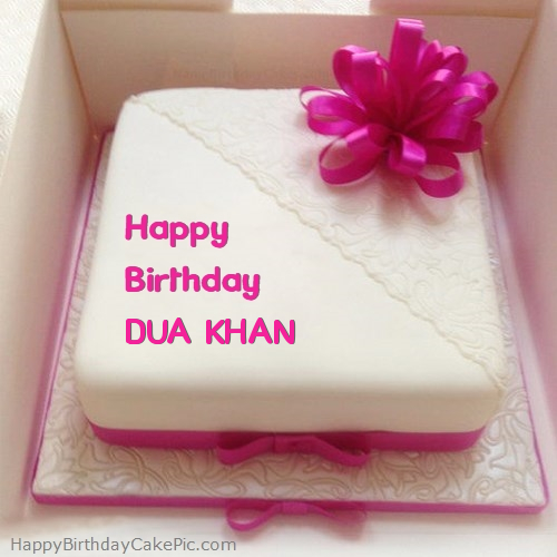 Pink Happy Birthday Cake For Dua Khan